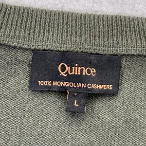 Quince Mongolian Cashmere Crewneck Sweater‎ Moss Green SGK001 Womens Large thumbnail 2
