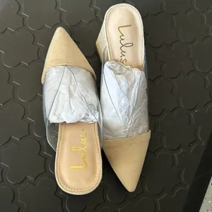 Shilo Light Natural Nude Suede Pointed-Toe Pumps NWT thumbnail 5
