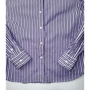 Lauren Ralph Lauren Womens Sz L Purple White Striped Preppy Corporate Chic Work thumbnail 5
