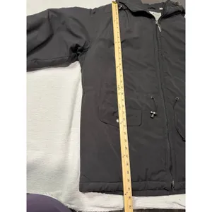 Towne from London Fog Black Hooded Parka Jacket Large Regular Full Zip Coat thumbnail 10