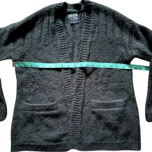 Abercrombie & Fitch Black Open Cardigan Size XS Fuzzy Cozy thumbnail 3