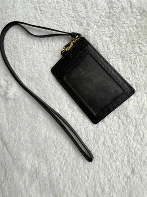 Prada Black Saffiano Leather ID Badge Holder thumbnail 4