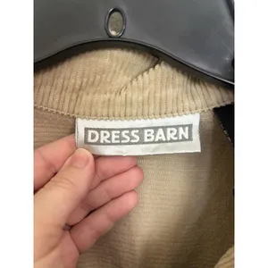 Dress Barn Vtg 90s Tan Wide Wale Corduroy Chore Coat Patch Pocket Barn Jacket M Work Wear thumbnail 9