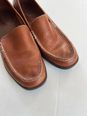 Timberland Womens Sz 9 SMART Brown Leather Shoes Slip On Loafer thumbnail 7