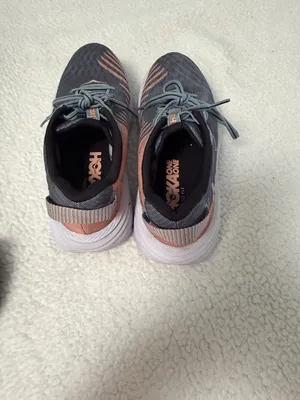 Hoka One One Women's Teal and Peach Running Sneakers thumbnail 7