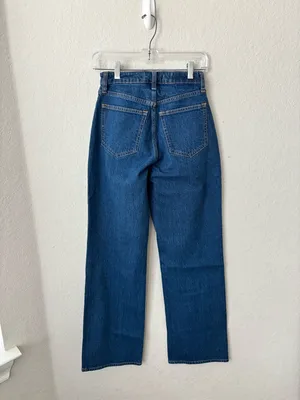 Abercrombie & Fitch Dark Blue High-Rise Jeans - Curve Love size 25 thumbnail 8