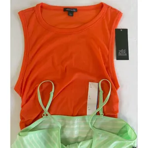 2 Wild Fable Seamless Striped Camisole & Solid Tank Top Beachy Summer Tops Large thumbnail 8