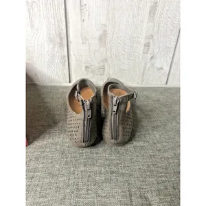 American Rag Womens Shoes Flats Size 6.5 Taupe Brown Ankle Strap Back Zipper thumbnail 3