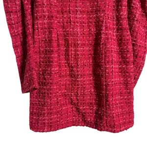 Flying Tomato Pink Red Tweed Puff Long Sleeve Sheath Mini Dress Size Medium thumbnail 6