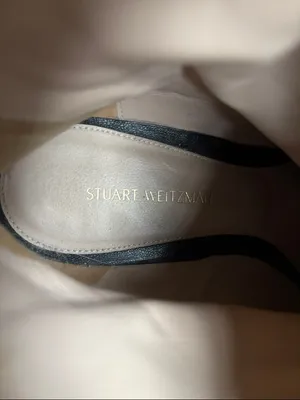 Stuart Weitzman Leather Expert Moto Boots Black Size 6 Retail $595.00 thumbnail 7