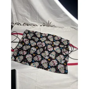 Sugar‎ Skull Bible Tote Bag – Large Fabric Church Carry Bag with Pink Handles thumbnail 4