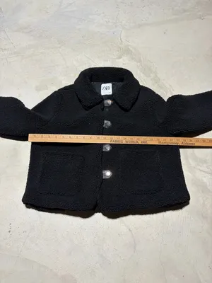 ZARA Black teddy Sherpa Jacket small thumbnail 5