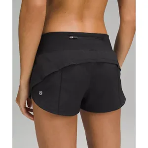 NEW Lululemon Speed Up Shorts Black High Waisted Athletic Running Shorts Size 10 thumbnail 4