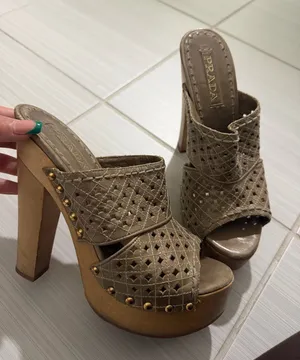 Prada vintage taupe/brown heals  thumbnail 1