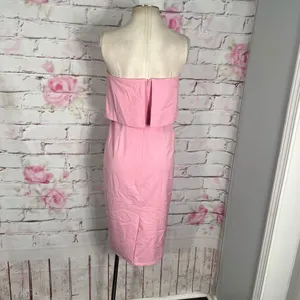 Lulu’s Lots of Love Light Pink Strapless Midi strapless flounce Dress thumbnail 9