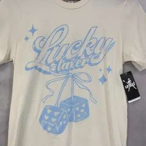 Lacrosse Unlimited Lucky Laxer Graphic Tee Top Women‎ Small Dice Preppy Sporty thumbnail 2