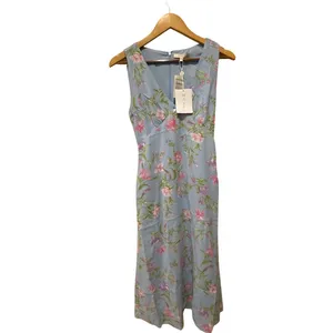 WAYF Dahlia Floral Print Sleeveless Midi Dress Size Small New with‎ Tags thumbnail 2