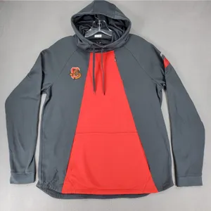 Nike‎ Hoodie Womens Sz M Cornell Dry Academy Pullover Sweatshirt Gray Red Bear thumbnail 1