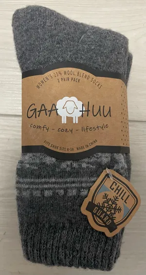 Gas Huu Wool Blend Socks Gray thumbnail 1