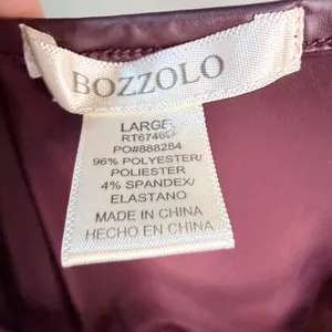 Bozzolo Burgundy Faux-Leather Crisscross Cropped Cami thumbnail 3