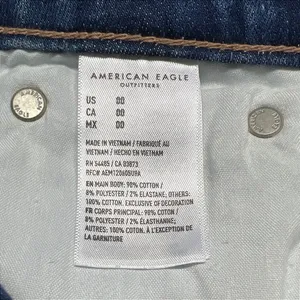 American Eagle‎ Patchwork Denim Mini Skirt Size 00 NWT Y2K Festival thumbnail 7