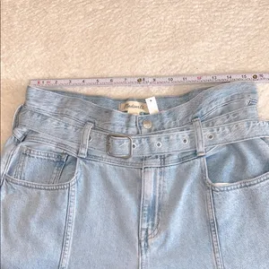 Madewell Belted‎ Baggy Jeans Light Wash High Rise Wide Leg NWT 31 thumbnail 3