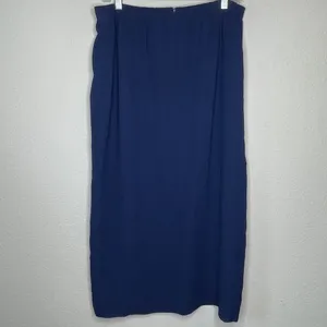 Vintage Blue Polyester Skirt‎ Size 12 thumbnail 2
