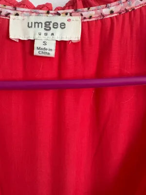 Hot Pink Umgee Dress size Small. Ruffle hem and sleeves thumbnail 3