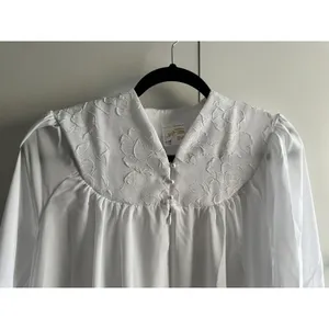 Le Voys Vintage White Peignoir Robe XS Cottagecore Lace Yoke Nightgown Y2K thumbnail 7
