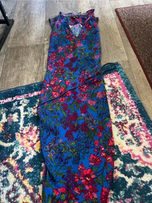 41 hawthorn Blue Floral Sleeveless Maxi Dress thumbnail 5