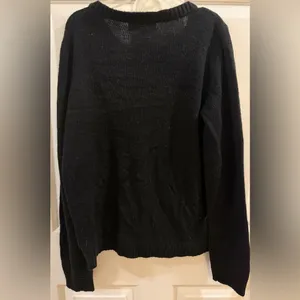 Karen Scott Black Sweater with Festive Sequin Design thumbnail 4