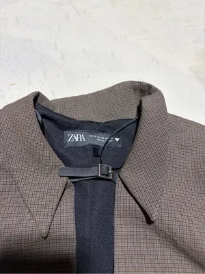 Zara Brown Short-Sleeve Collared Sheath Dress XS thumbnail 5