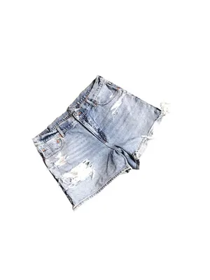 American Eagle Mid Wash Distressed Relaxed Short thumbnail 3