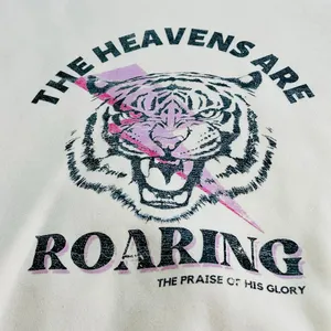 The Heavens Are Roaring Crewneck Sweater Medium M Warm Christian Graphic Apparel thumbnail 4