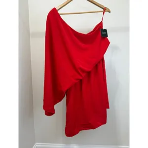 Dressmecb One Shoulder Mini Dress Red NWT SzXL thumbnail 2