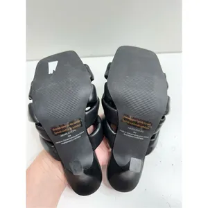 Abound Sandals Womens‎ Size 5 Black Open Square Toe Woven Stiletto Heels thumbnail 7