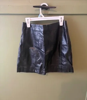 Wild Fable Black Faux Leather Mini Skirt thumbnail 2