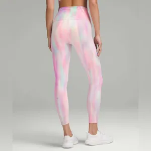 VERY RARE NWT Lululemon Wunder Train High-Rise Tight 25" Psychedelic Wash Multi thumbnail 2