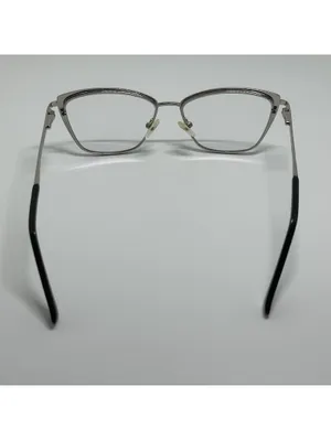 TIJN Cat Eye Black & Silver Prescription Glasses Frames with Case thumbnail 6