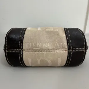 Etienne Aigner True Y2K Small Baguette Crescent Shoulder Bag Canvas Leather Logo thumbnail 6