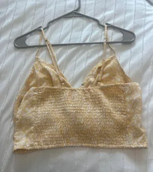Abercrombie Top Floral Yellow Crop thumbnail 2