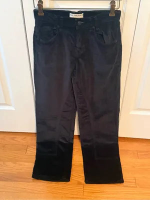 Free People Risk Taker Corduroy Straight Jeans in Black thumbnail 2