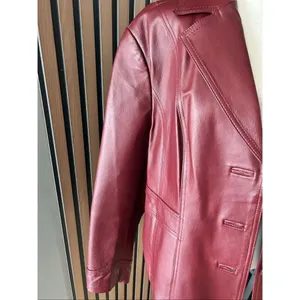 East 5th red leather jacket size xl petite stylish moto style real leather thumbnail 2
