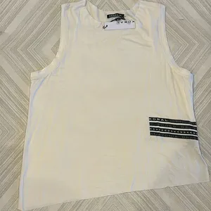 Koral Women’s Off White Angled Tank Top - Size L thumbnail 1