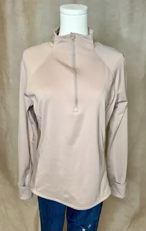 Layer 8 Pink Quarter Zip Athletic Pullover Large Activewear Top thumbnail 1
