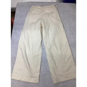 A New Day Womens Cream White Wide‎ Leg Pleated High Rise Pants Size 4 NWT 443W thumbnail 6