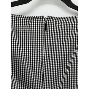 Lauren Ralph Lauren Blouse Gingham Black White Embroidered Bell Sleeve Top M/L thumbnail 7