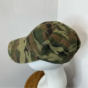 KBETHOS Vintage Camo Distressed Baseball Cap Hat Green Brown Black 100% Cotton thumbnail 3