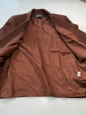 Sag Harbor 100% Wool Rich Brown Single-Breasted Blazer Size 14 thumbnail 5