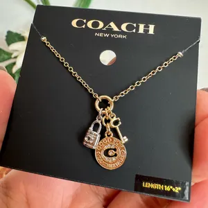 NWT Coach‎ Coin Multi Charm Pendant Necklace thumbnail 1